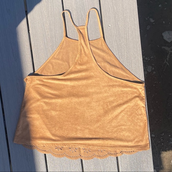 Brown suede tank top - Picture 2 of 2